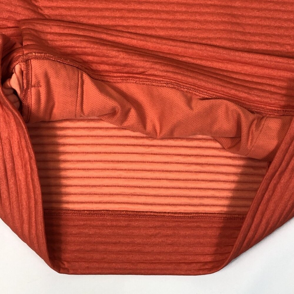 LL Bean Womens Airlight Funnelneck Ribbed Orange Pullover Size Medium 519210 - Picture 7 of 10